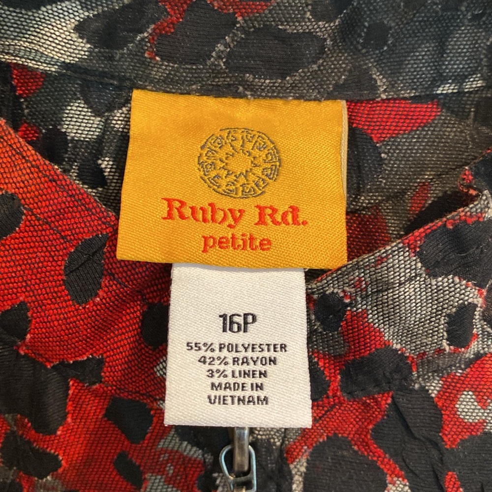 Ruby Rd. Women's Stylish Red And Black Leopard Pr… - image 2